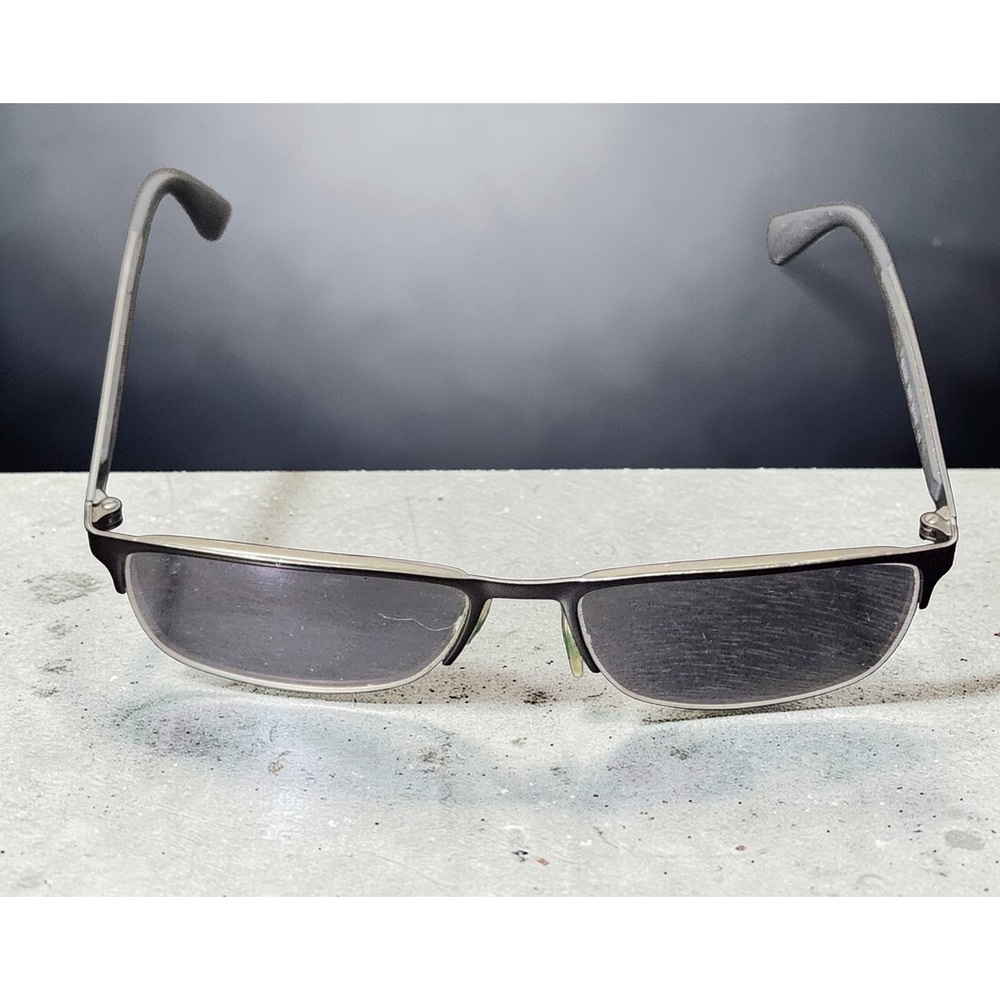 "Ray-Ban RB6335 2855 Eyeglasses Frames 54-17-145 Black Silver READ (Loose Arms)"